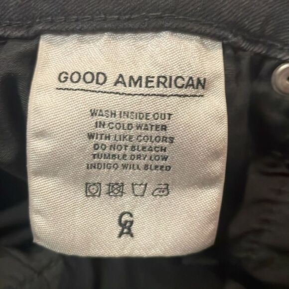 Good American- “Good Legs” Black Distressed Stars & Stripes- Size 14/32 - Picture 9 of 11